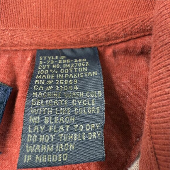 Vintage 90s Roper Bull Graphic Polo Shirt Mens L Rust Red Western Cowboy Rodeo - Picture 6 of 12